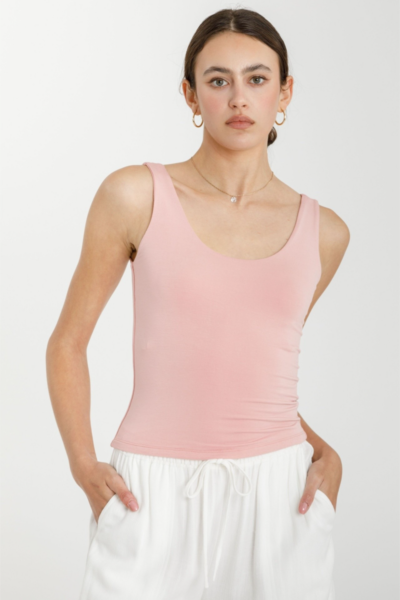 Light Gray Be Cool Scoop Neck Jersey Tank Shirts & Tops
