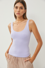 Light Gray Be Cool Scoop Neck Jersey Tank Shirts & Tops