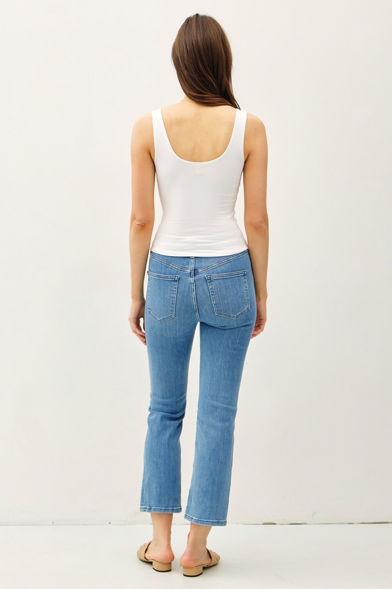 Antique White Be Cool Scoop Neck Jersey Tank Shirts & Tops