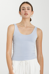 Light Gray Be Cool Scoop Neck Jersey Tank Shirts & Tops