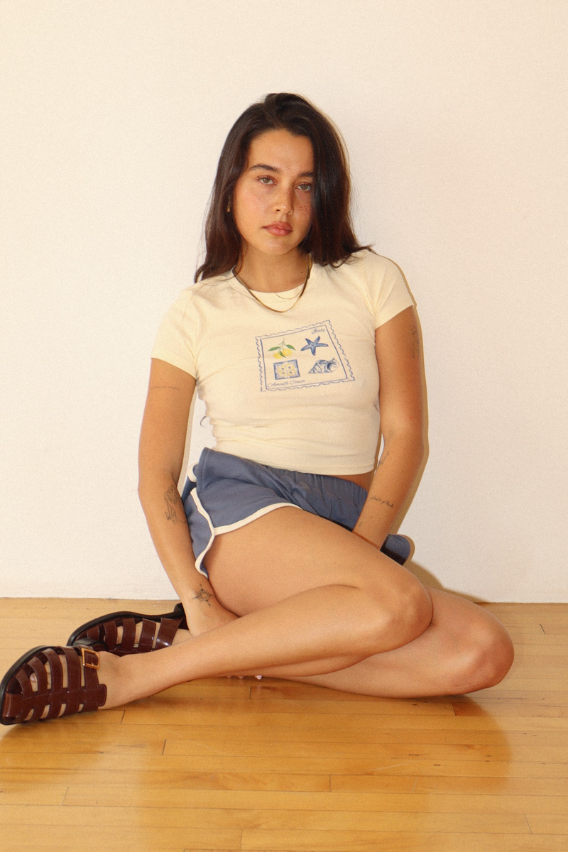 Wheat Amalfi Coast Postcard Mini Tee Tee