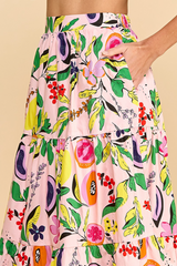 Peach Puff Whispers Of Summer Midi Skirt Midi Skirt