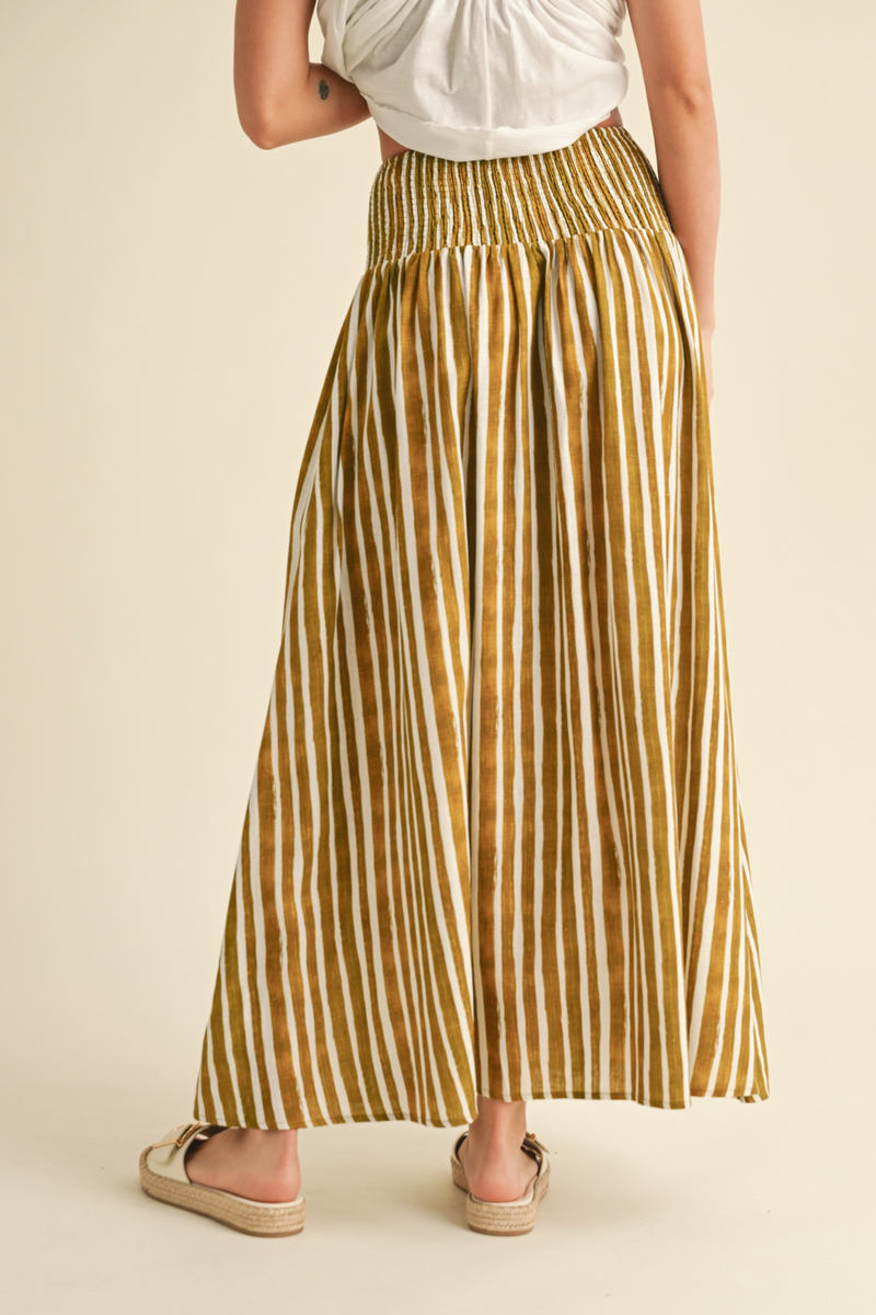 Wheat Liberty Striped Maxi Skirt Maxi Skirt