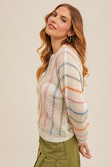 Prism Drift Fishnet Sweater