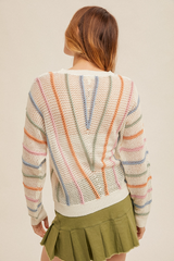 Prism Drift Fishnet Sweater