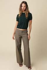 Gray Lydia Short Sleeve Cardigan Cardigan