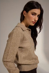 Rosy Brown Supertramp Polo Cardigan cardigan