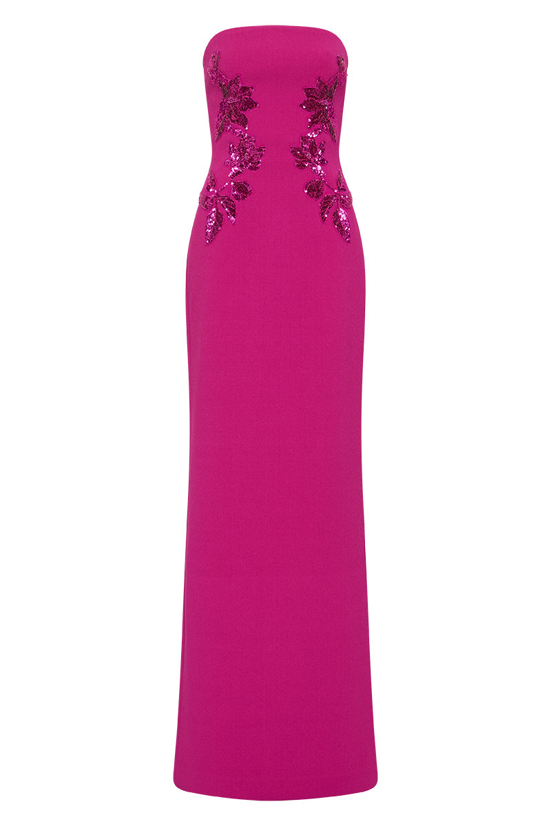 Maroon Venetia | Strapless Gown Formal Dress