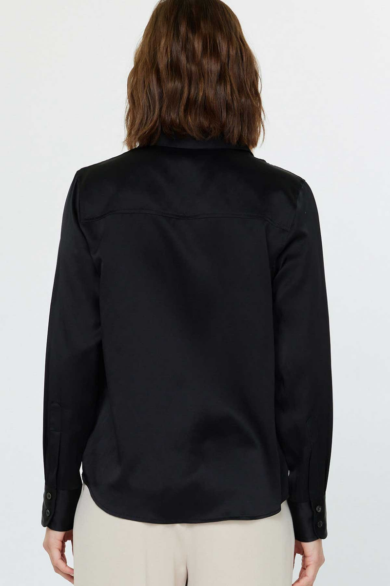 Black Chambers Silk Blouse Blouse