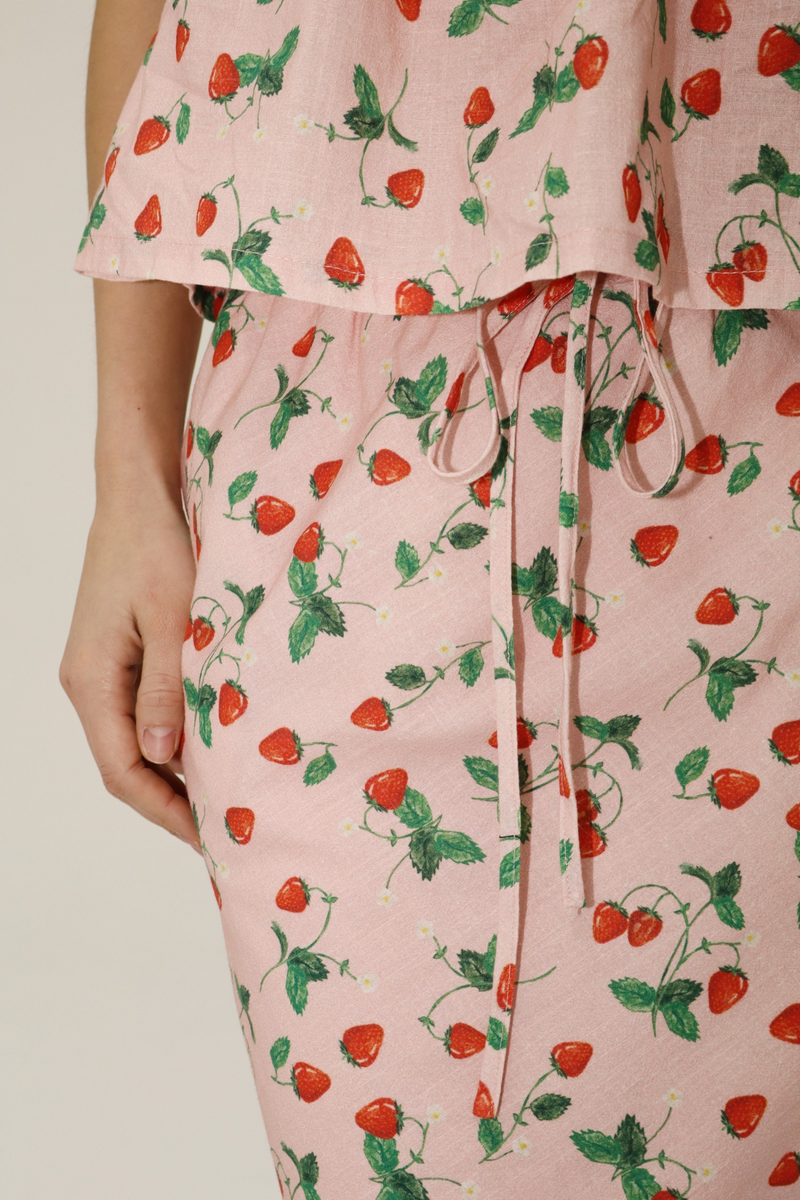 Berry Sweet Strawberry Maxi Skirt