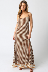 Light Gray Swinton Striped Maxi Dress Maxi Dress