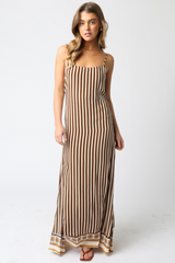 Antique White Swinton Striped Maxi Dress Maxi Dress