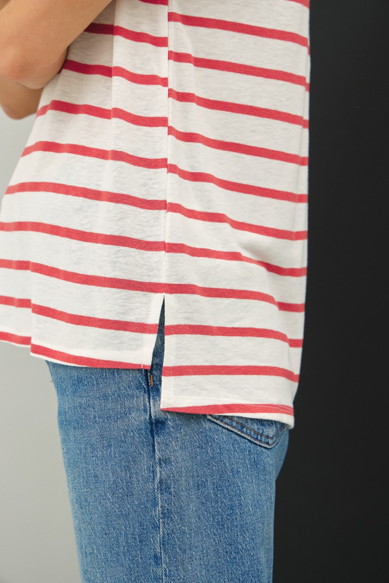Dark Slate Gray Peyton Striped T-Shirt T Shirt