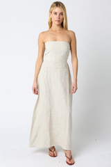 Light Gray Babette Linen Maxi maxi dress