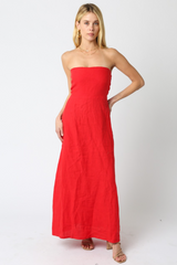 Light Gray Babette Linen Maxi maxi dress
