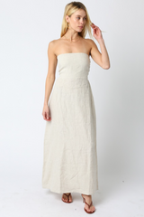 Light Gray Babette Linen Maxi maxi dress