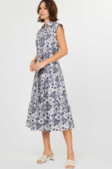 Light Gray Petals Of Joy Midi Dress Midi Dress