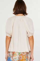 Antique White London Puff Sleeve Blouse Blouse