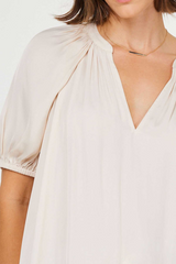 Antique White London Puff Sleeve Blouse Blouse