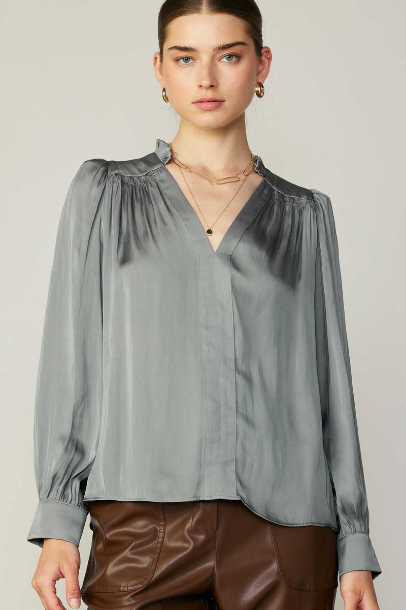Gray Carey Blouse Blouse