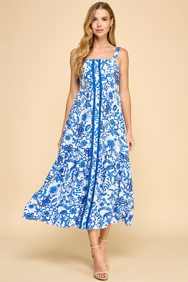 Wheat Springwood Floral Midi Dress Midi Dress