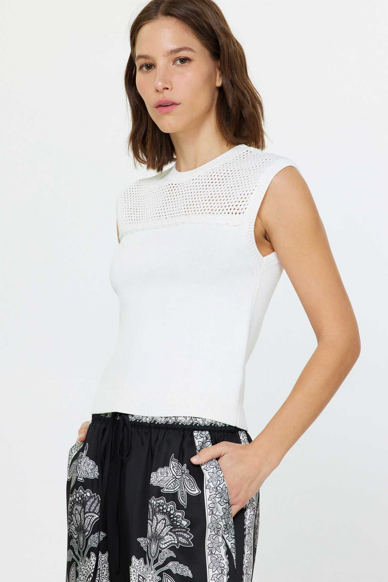 Dee Mesh Sweater Top