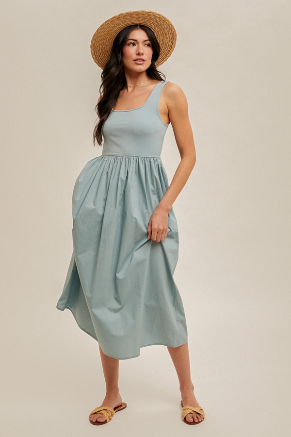 Accabee Mixed Media Midi Dress