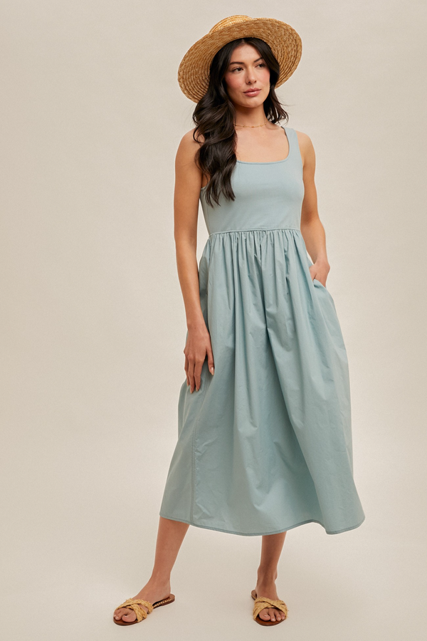 Accabee Mixed Media Midi Dress