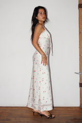 Light Gray Lipstick & Lace Rose Maxi Dress Maxi Dress