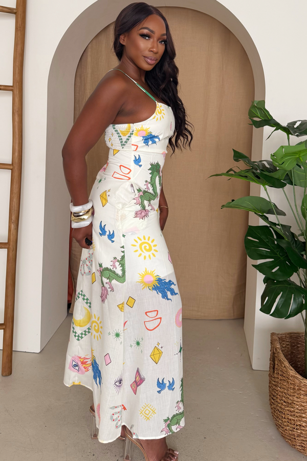 Dim Gray Celestial Scales Maxi Dress Maxi Dress
