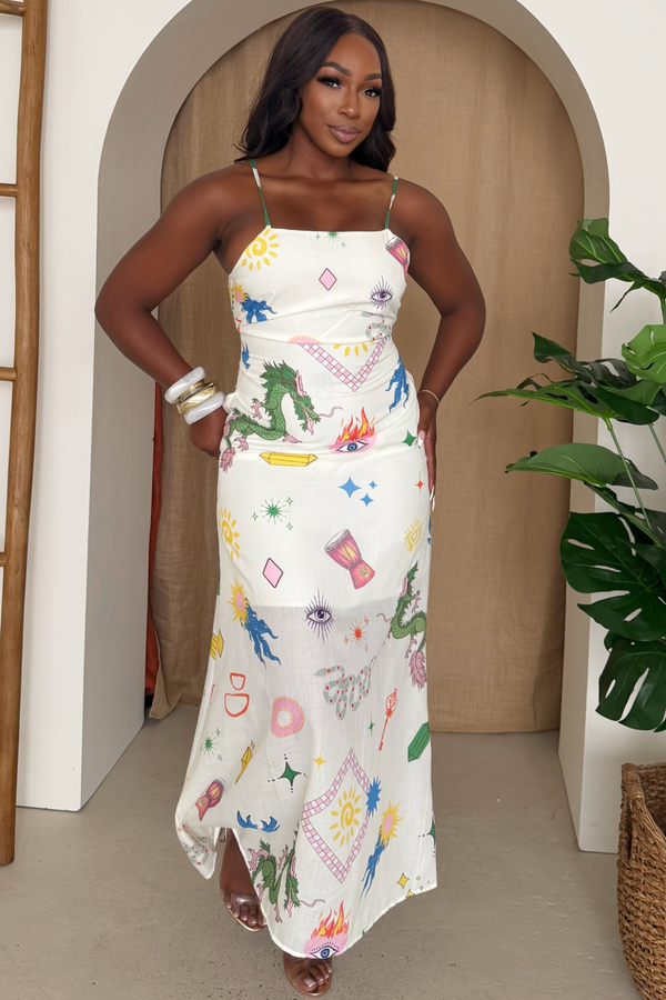 Dim Gray Celestial Scales Maxi Dress Maxi Dress