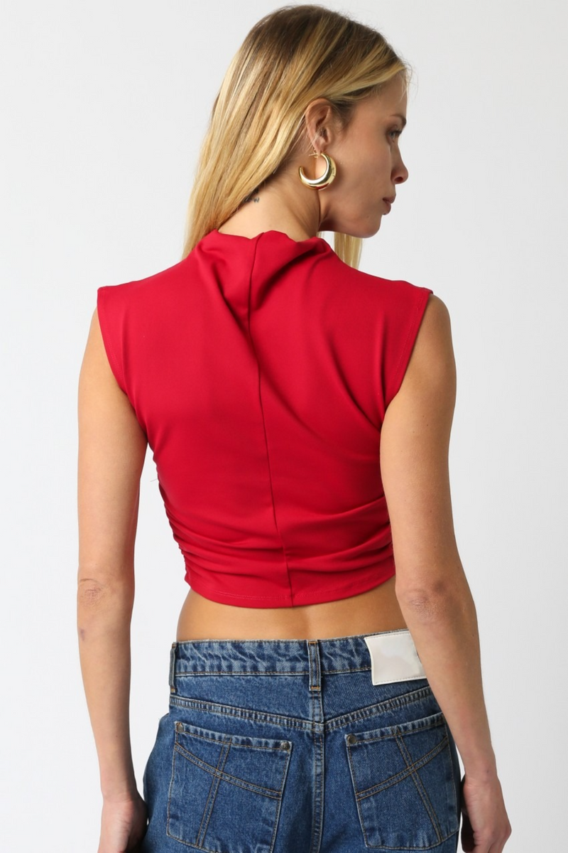 Dark Slate Gray Chessington Crop Top Top