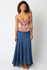 Light Gray Wild Honey Floral Top Top