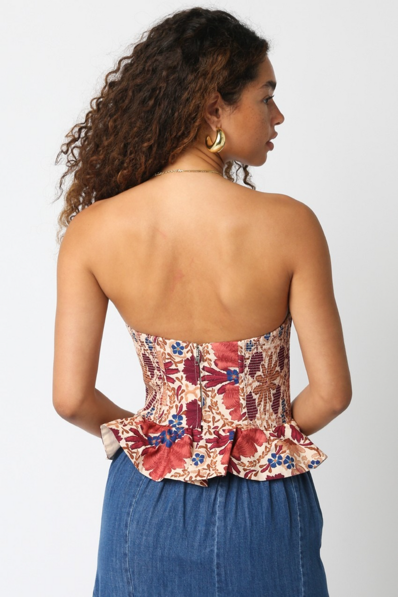 Light Gray Wild Honey Floral Top Top