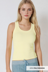 Light Gray Belle Reversible Ribbed Tank Tank