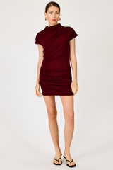 Lavender Arabella Draped Mini Dress Mini Dress