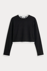 Black The Long Sleeve Layered Tee Tee
