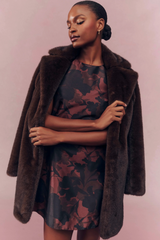 Dark Gray Spade Dress in Brown/Black Mini Dress