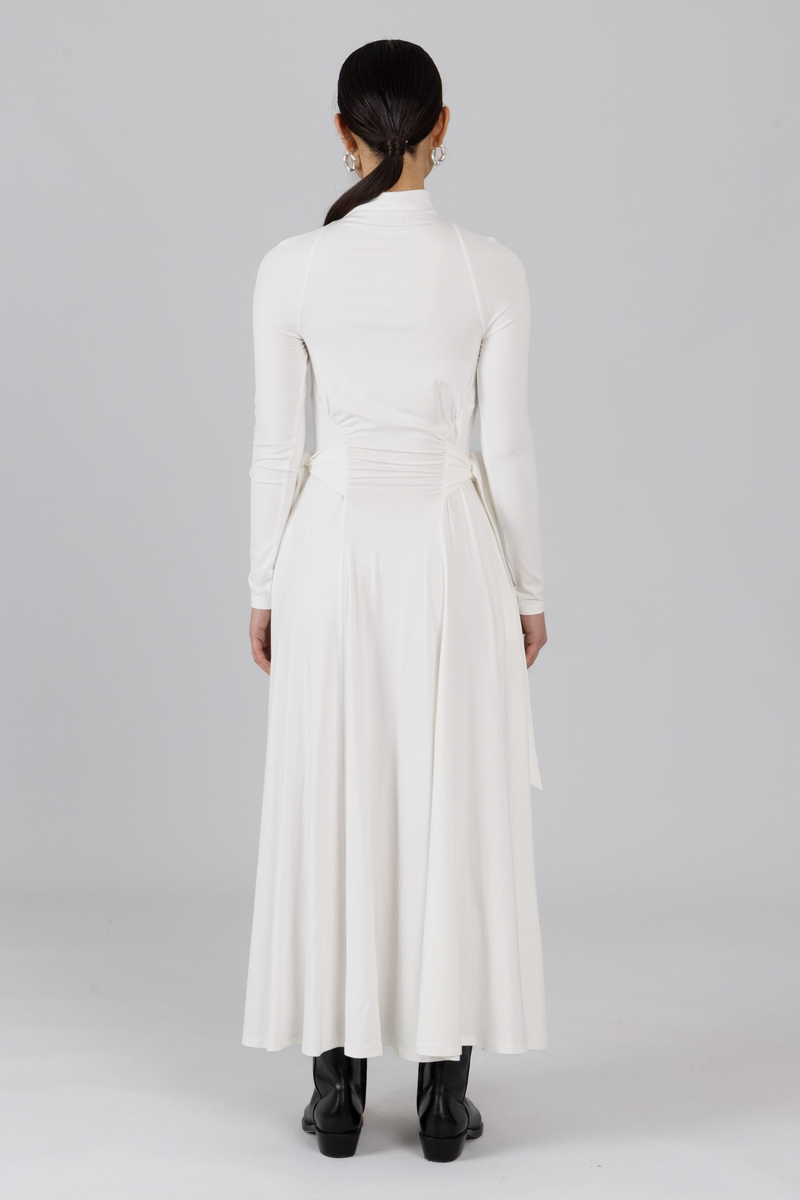 Light Gray Callister Jersey Tie Maxi Dress Maxi Dress