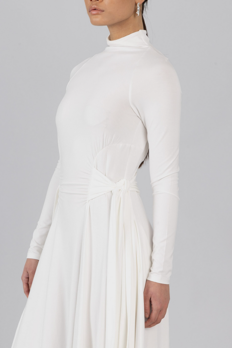 Light Gray Callister Jersey Tie Maxi Dress Maxi Dress