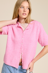 Light Gray Wren Short Sleeve Cardigan Cardigan