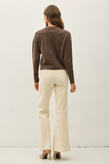 Light Gray Wool Cozy Cropped Sweater Sweater