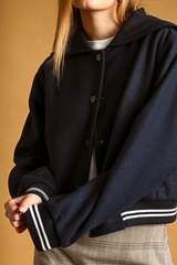 Black Beyond The Sea Bomber Jacket Jacket