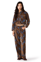 White Smoke Dove Jacket in Teal Paisley Jacket