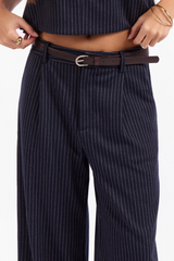 Dark Slate Gray Legacy Pants in Navy Ivory Pant