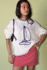 Gray Sail Away Knit Sweater Sweater