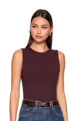 White Smoke Crew Sleeveless Top Top
