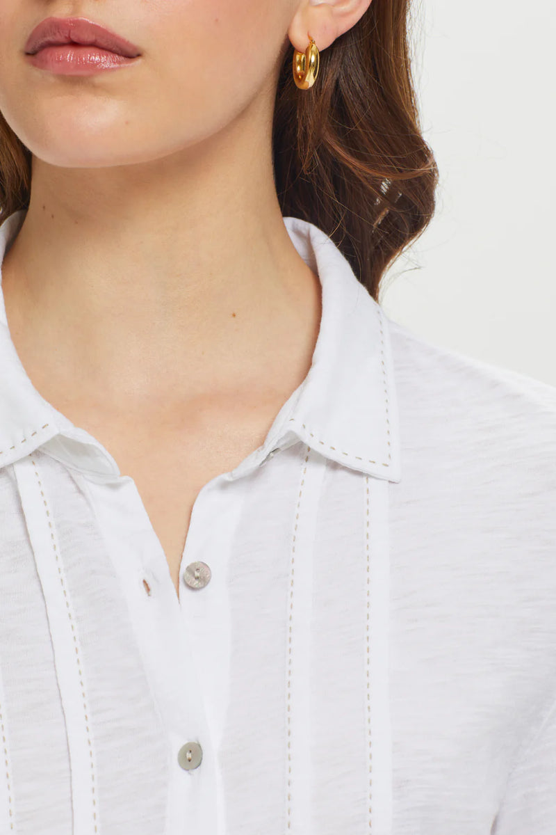 Lavender Running Stitch Classic Shirt Shirts & Tops