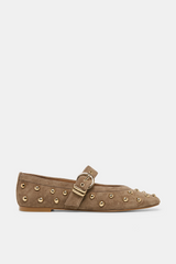 Lavender Mikel Stud Ballet Flat | Olive Suede flats