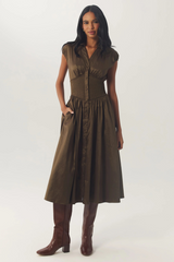 Light Gray Brynny Dress Midi Dress
